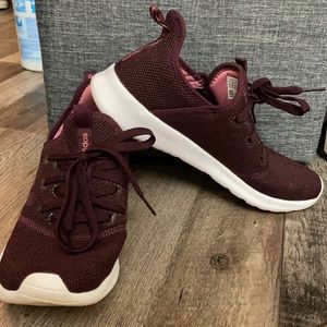 Adidas Maroon Slip On Tennis Shoes